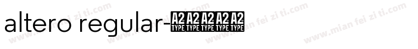altero regular字体转换